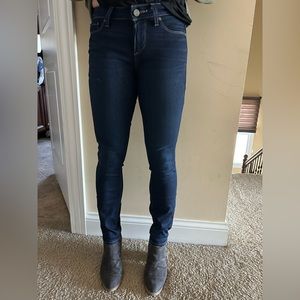 Paige light wash, skinny jeans. Gently worn, real denim